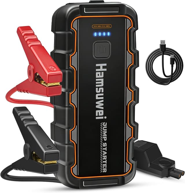 Detalle de Booster Avviamento Auto 7000A 12V (power bank e torcia LED) per batterie scariche