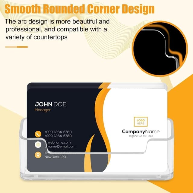 Detalle de flintronic 6 pezzi porta biglietti da visita da scrivania in acrilico trasparente