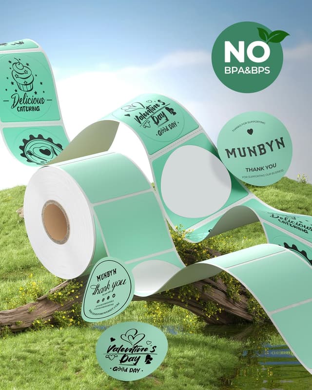 Detalle 2 de MUNBYN thermal sticker labels 50x50mm