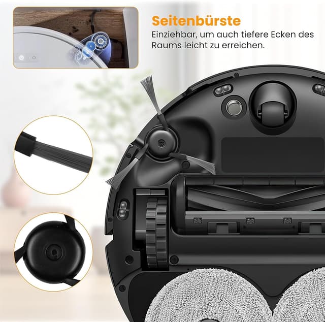 Thumbnail 6 de 20-teiliges Zubehör-Set für Dreame L10s Ultra Gen 3, L50 Ultra AE, X40/L40 Ultra & Mova P50 Pro Ultra Saugroboter – inkl. Hauptbürste, Staubbeutel, Filter, Wischmopp