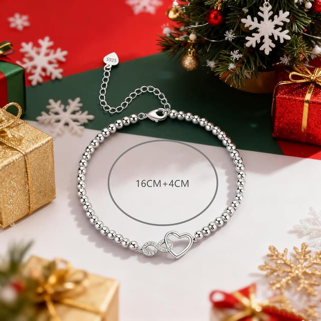 Thumbnail 4 de Jbniuay Pulsera Corazón Infinito Plata 925