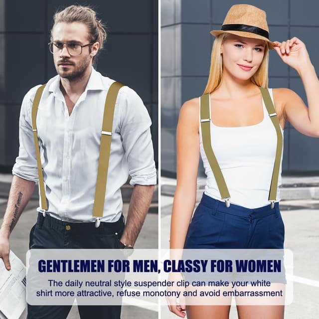 Detalle 2 de Aomig Bretelle con clip in metallo regolabili larghe 3,5 cm