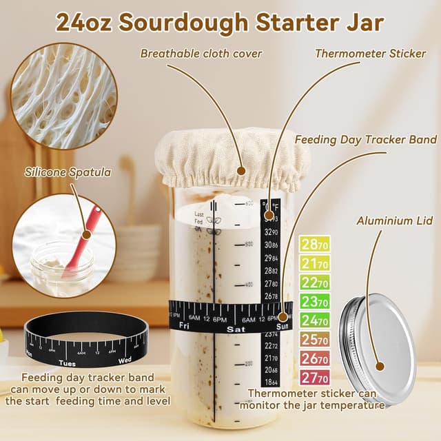 Thumbnail 3 de SZZJKJ Sourdough Starter Kit 24pcs 🍞