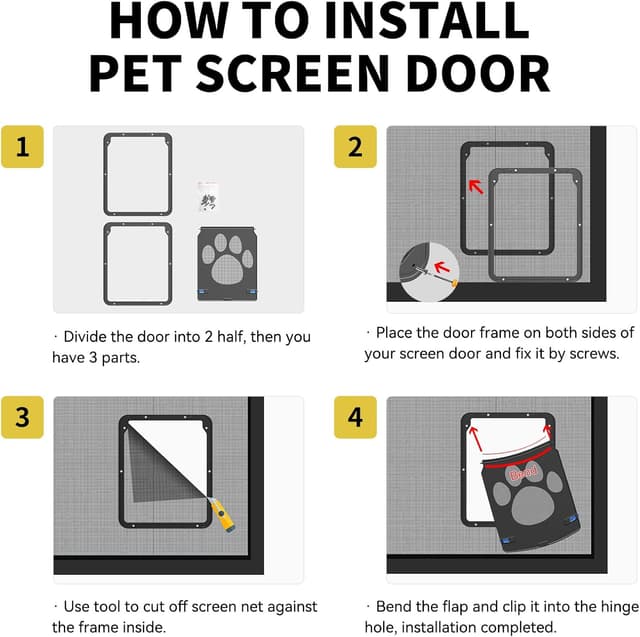 Thumbnail 6 de Enjoying Katzentür für Fliegengitter 20×26 cm