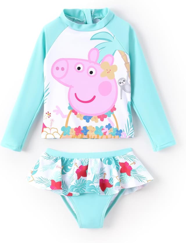 Detalle de Peppa Pig Maillot de bain 2 pièces fille (tankini manches longues) imprimé sirène