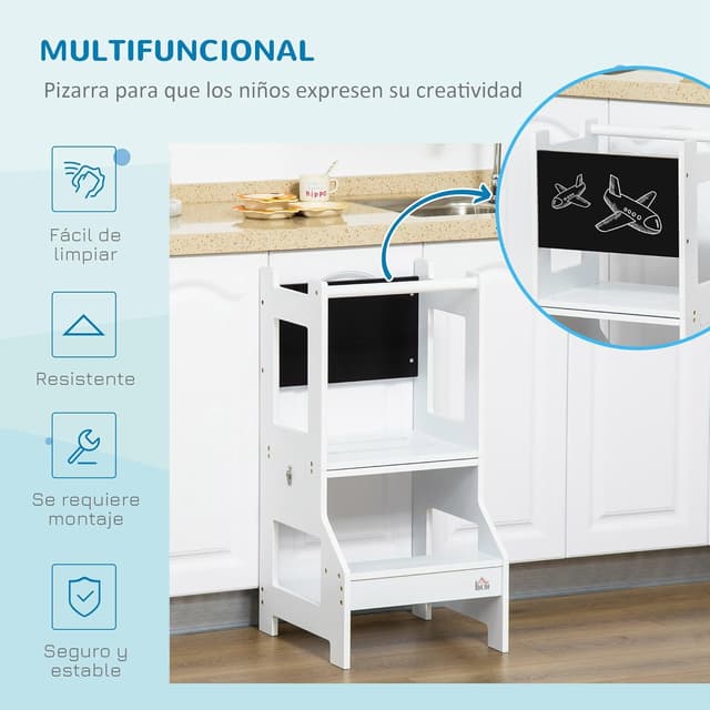 Thumbnail 4 de HOMCOM Torre de Aprendizaje 2 en 1 42x44x86 cm