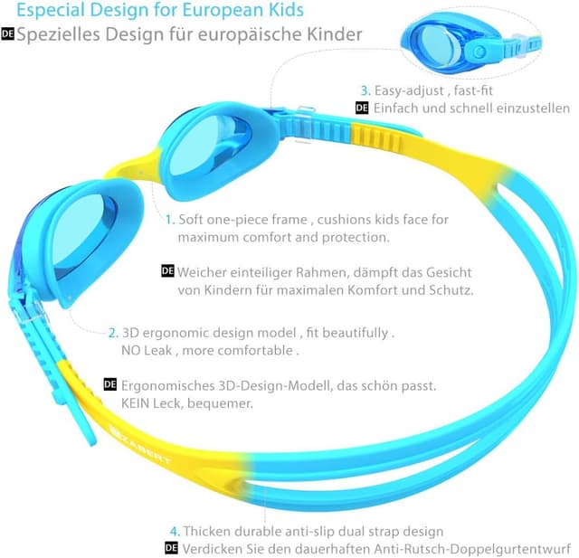 Thumbnail 1 de ZABERT K1 Kids Swimming Goggles 3–12