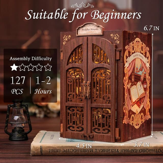 Thumbnail 4 de CUTEBEE Miniature Alley Dollhouse Kit with LED