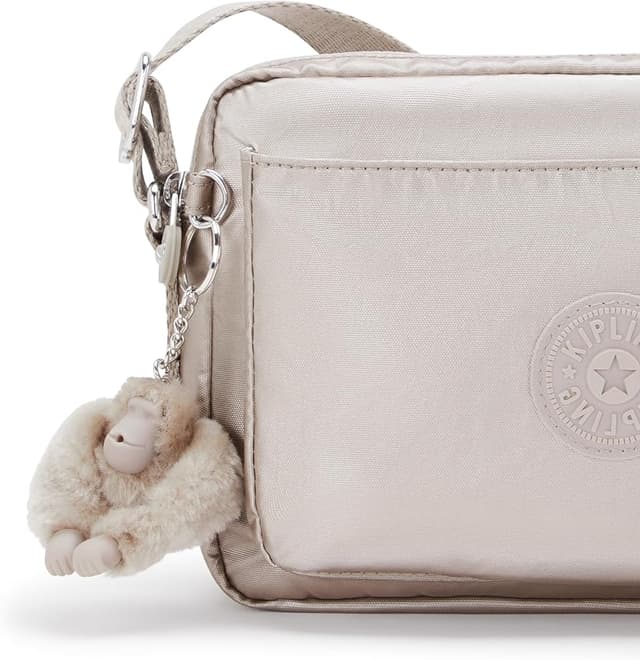 Thumbnail 5 de Kipling Abanu M Bandolera Mediana 💼 - Metallic Glow Plata