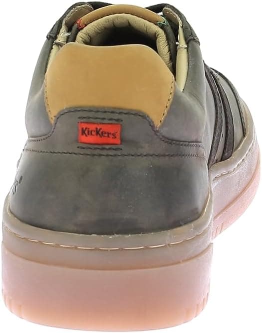 Detalle de Kickers Bamba Basket pour homme : baskets cuir à lacets, confort textile