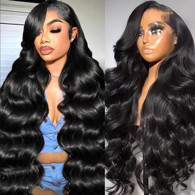 Detalle de KOTTN 28 Inch Body Wave 13x6 HD Lace Front Wig (200 Density) — Virgin Human Hair, Pre-Plucked