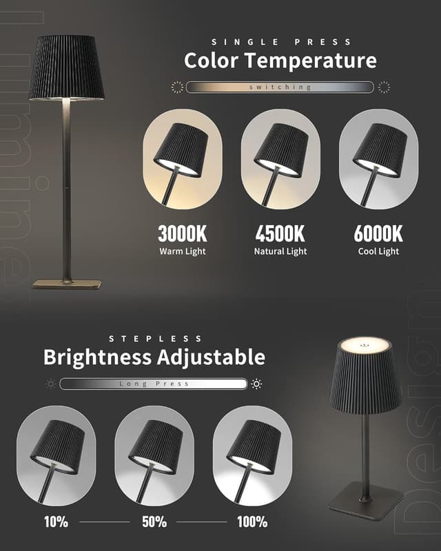 Thumbnail 4 de LuminexDesigns Lámpara de Mesa LED recargable 5200 mAh