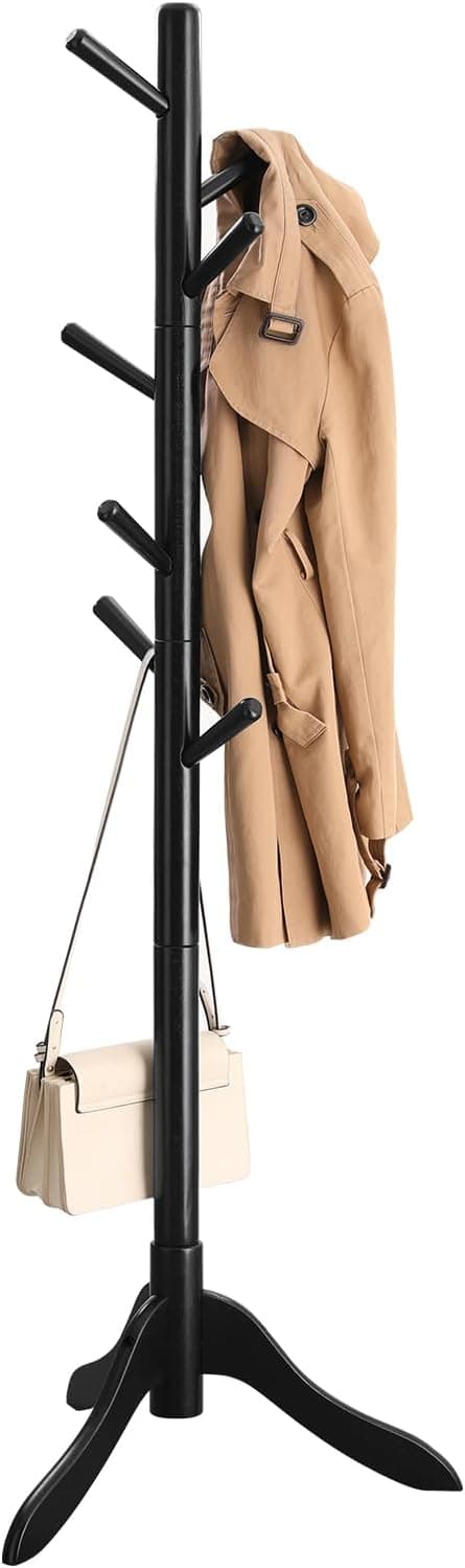 Thumbnail 5 de VASAGLE Attaccapanni da Terra in Legno 8 Ganci