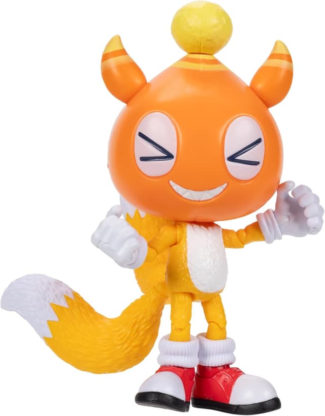 Detalle 2 de Sonic 3 la Película - Figura Tails Articulada de 13 cm 🦊