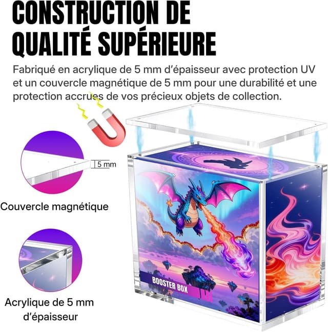Thumbnail 4 de Wigearss Boîte Magnétique pour Booster Box 13,8×12,5×7,7 cm