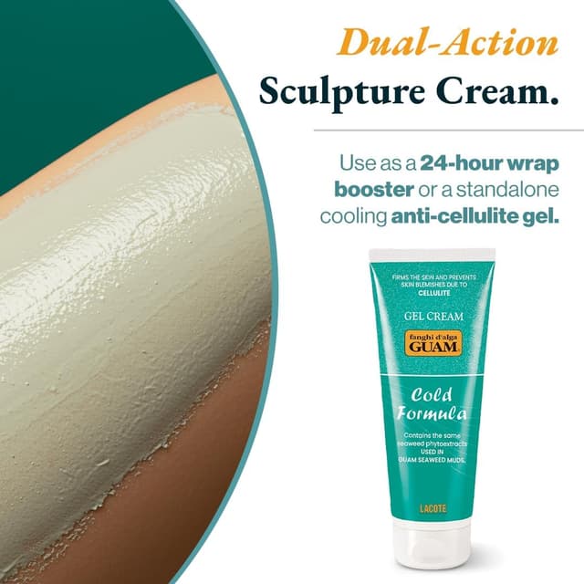 Detalle de Guam Fanghi d’Alga Crema Gel Freddo 250 ml: gel freddo tonificante con effetto rinfrescante