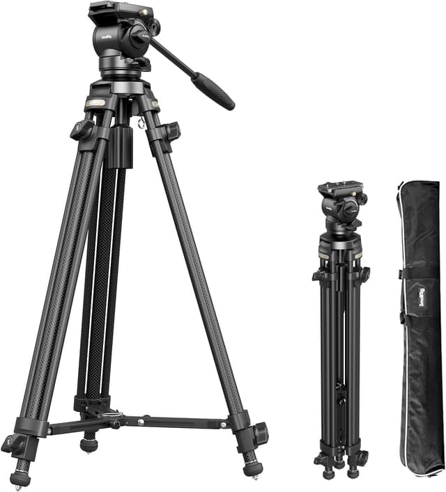 Detalle de SMALLRIG Lightweight Carbon Fibre Video Tripod Kit with Step-Less Fluid Head (AD-50-4685)