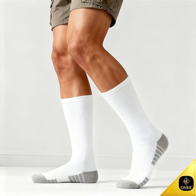 Detalle 2 de ONKE Max Full Cushion Crew Socks (Moisture Wicking, Odor Control, Steel Toe Work Boots)