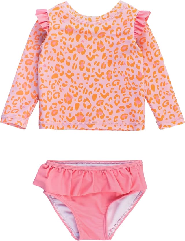 Detalle de RuffleButts Modern Skirted Rash Guard Bikini UPF 50+