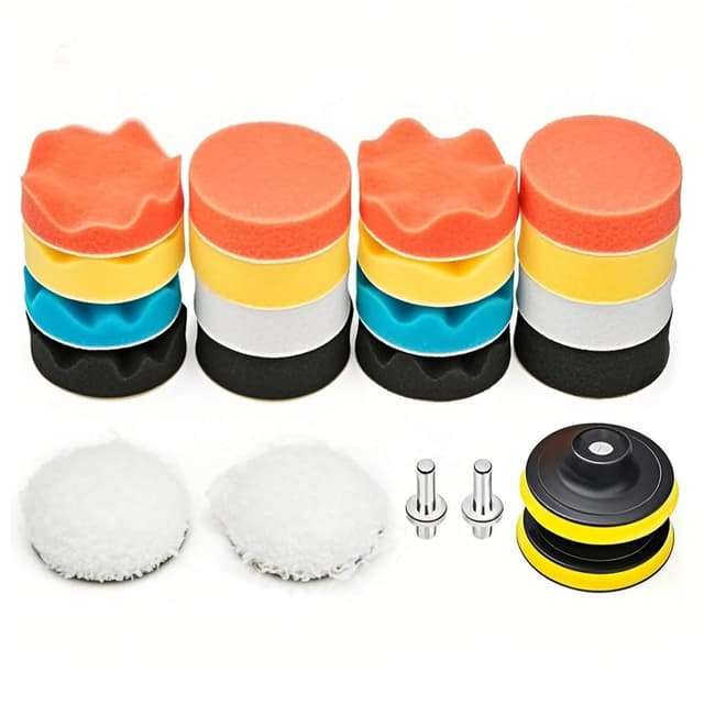 Detalle de 22-piece 3 inch Drill Polishing Pad Kit for Car Detailing (with M10 drill adapter)