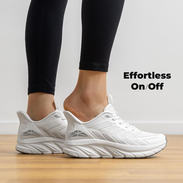 Detalle de ALLSWIFIT Slip-On Athletic Sneakers for Women — breathable, anti-slip training shoes