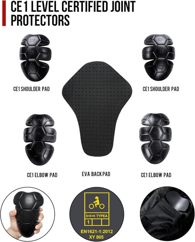 Thumbnail 5 de BORLENI Veste de Moto Hiver Homme 4 saisons