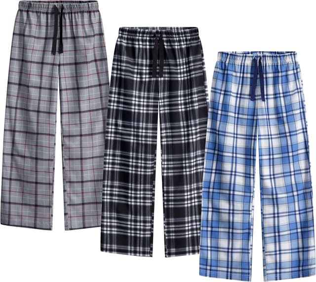 Detalle 2 de US Angels 3-Pack Boys Pajama Pants (Soft Micro Fleece or Jersey Knit) – Kids PJ Bottoms, Size 7-20