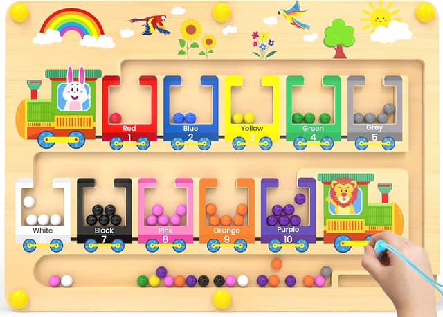 Imagen de Dusor Montessori Labyrinth Magnetspiel 2–3 Jahre en OfertitasTOP