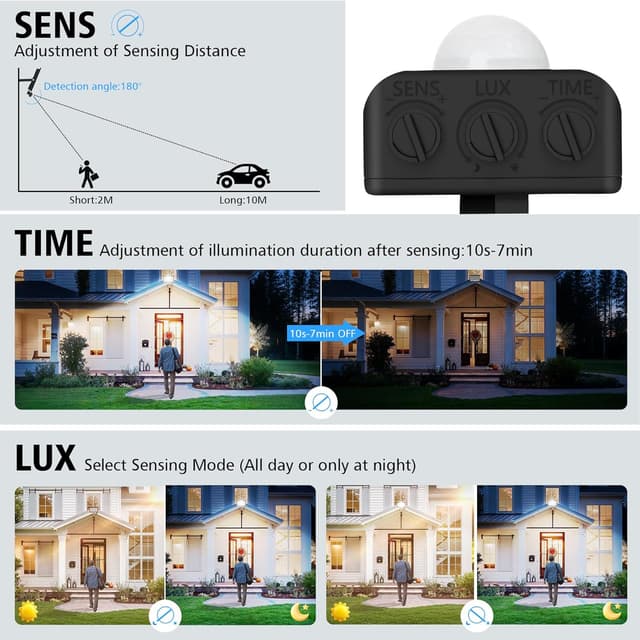 Thumbnail 3 de NATPOW Outdoor Security Light with Motion Sensor