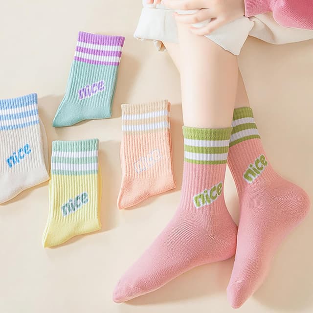 Detalle de Zzxlw Mädchen Socken 10 Paar für 3–12 Jahre