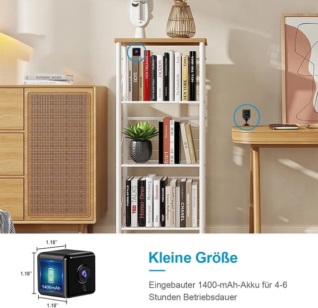 Thumbnail 1 de Mini Kamera 4K WLAN Innenüberwachung A18PRO