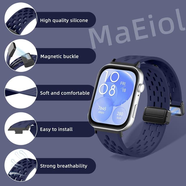Detalle de MaEiol Silicone strap for Watch Fit 4 Pro
