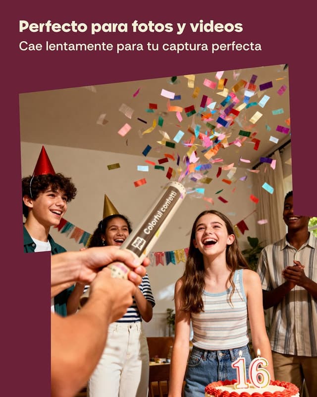 Thumbnail 6 de Partyjoker 10 Cañones de Confeti Multicolor 5-8 m