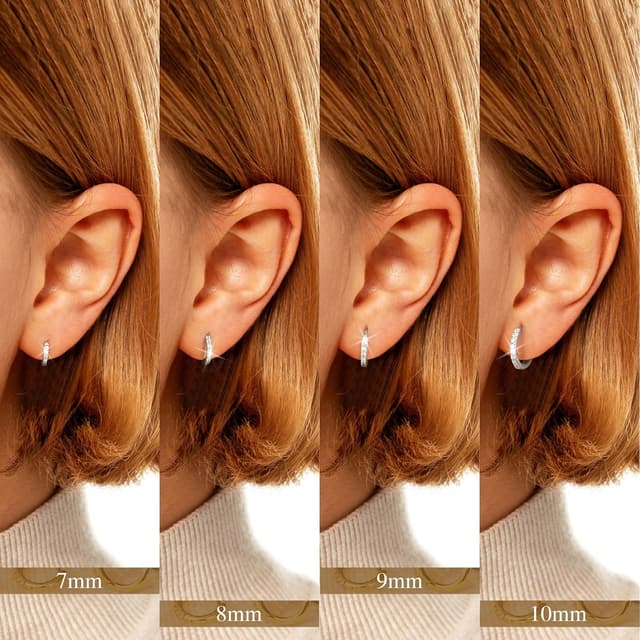 Detalle 1 de Nelytiya 4 Paar Creolen 925 mit 7/8/9/10 mm