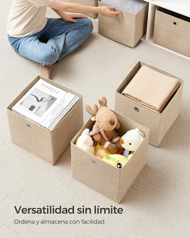 Detalle de SONGMICS RFB006K03 cajas 30 x 30 x 30 cm