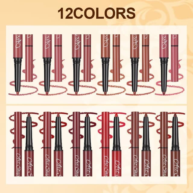 Detalle 2 de LOPHE Matita Labbra: set da 12 colori impermeabili, anti-sbavature e waterproof
