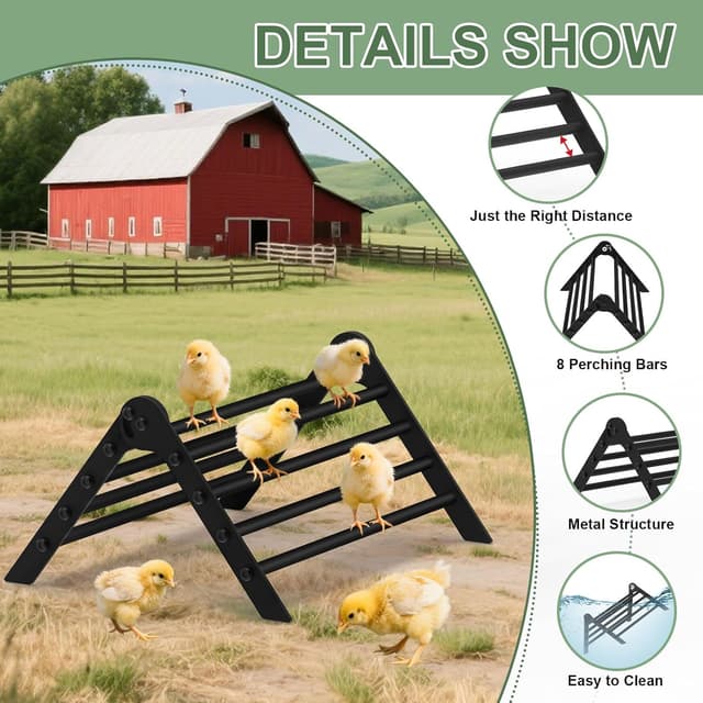 Thumbnail 3 de Giyiprpi Adjustable Metal Chicken Perch 8-roots ๐