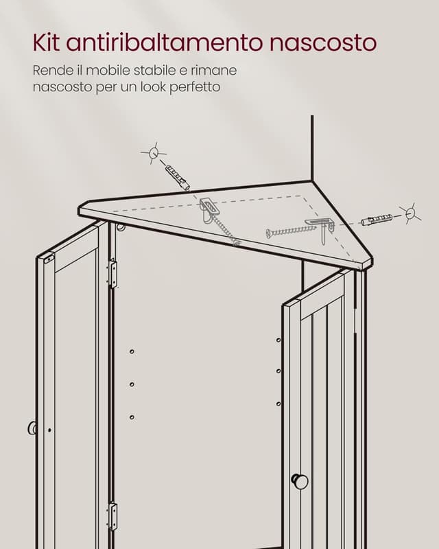 Detalle 2 de Vasagle Angolare BBC844P31, 60 cm