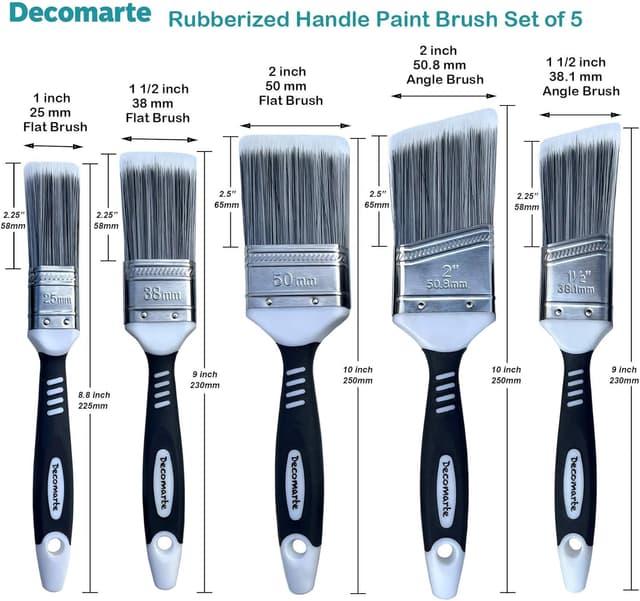 Thumbnail 2 de Decomarte Paint Brush Set for Cabinets 5-pack 🖌