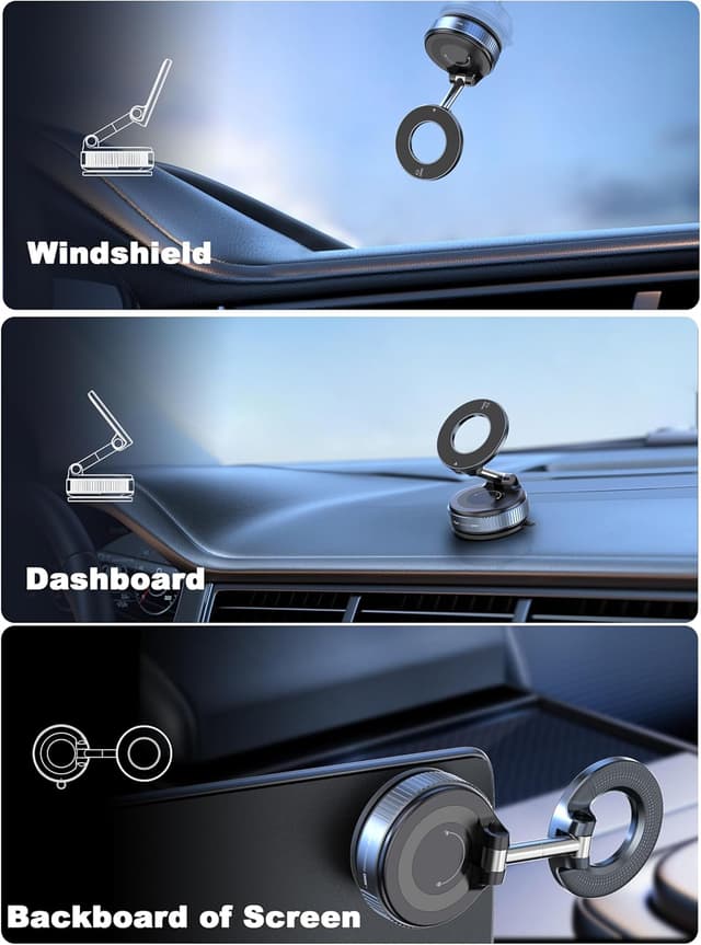 Detalle 2 de snanlen Upgraded 360° Nano Gel Magnetic Car Phone Holder