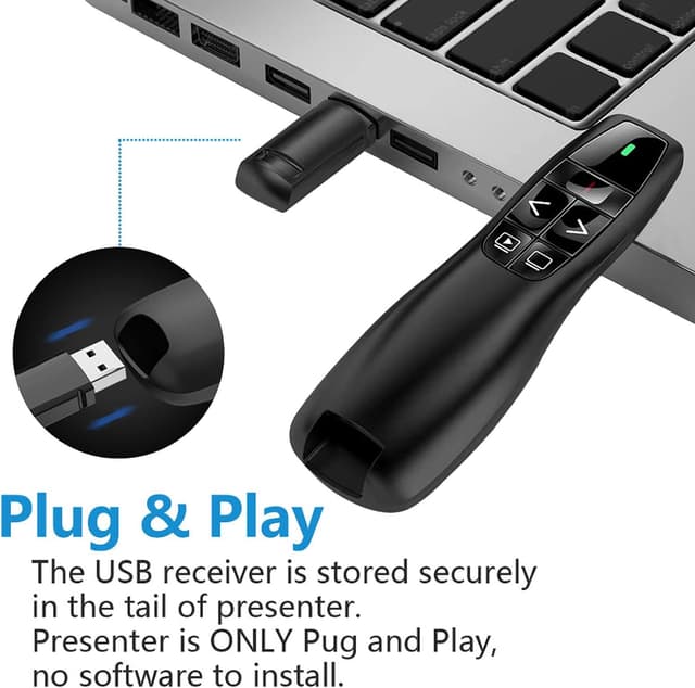 Thumbnail 6 de VOVIGGOL Puntatore Presentazioni Wireless 2 in 1 USB/Tipo-C (plug & play) con telecomando per PowerPoint