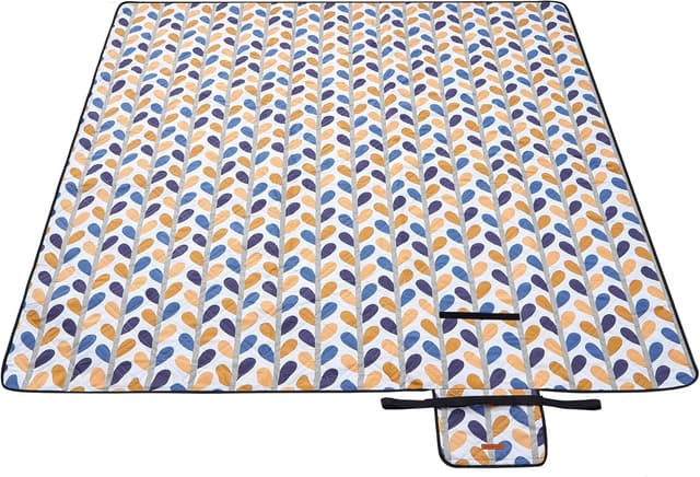 Detalle de SONGMICS Couverture de pique-nique GCM87CU 200 x 200 cm, tapis 4 couches hydrofuge et pliable