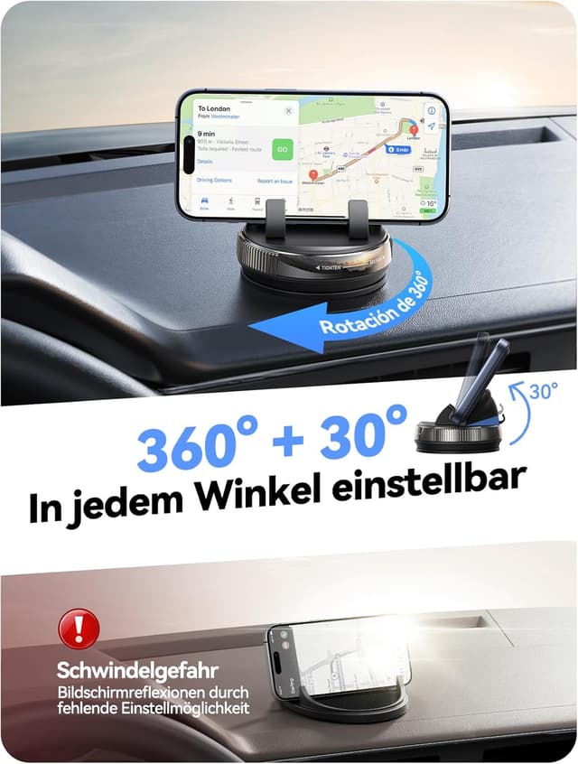 Detalle 2 de JOYROOM Handyhalterung Auto Armaturenbrett 19 mm