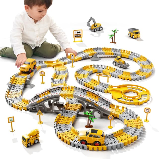 Detalle de iHaHa Construction Race Track Set for Ages 3–6