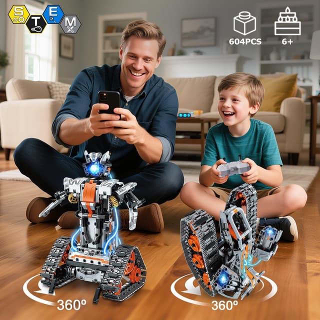 Detalle de Technik Roboter Bausatz 5-in-1 mit 300 mAh