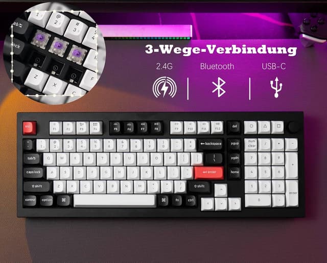 Detalle de Keychron Q5 HE Wireless Tastatur 96%