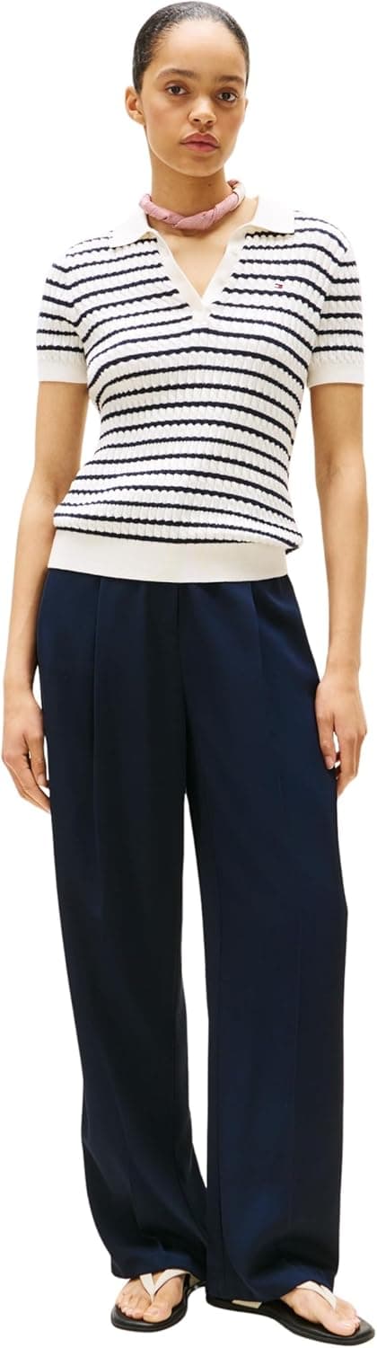 Detalle de Tommy Hilfiger polo donna in cotone