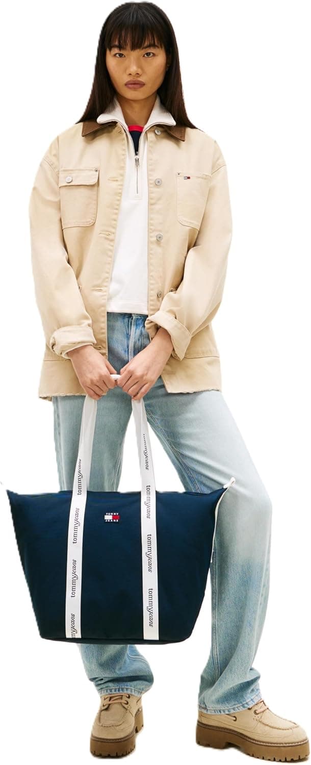 Detalle de Tommy Jeans Tjw Ess Daily Tote AW0AW18461, fourre-tout pour le quotidien