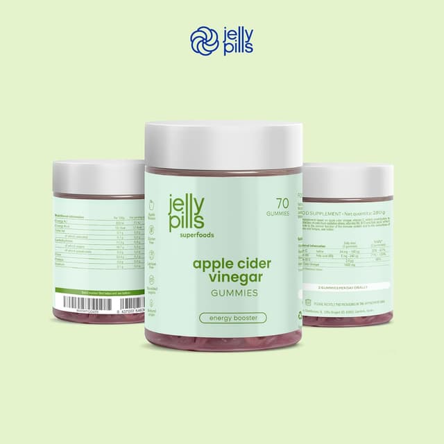Detalle 2 de Jelly Pills Gummies Vinagre Manzana 1000mg con Cromo 🍏