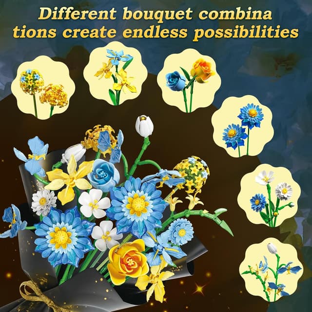 Detalle 2 de Flowers Building Sternenblüten Bauset 549 Teile